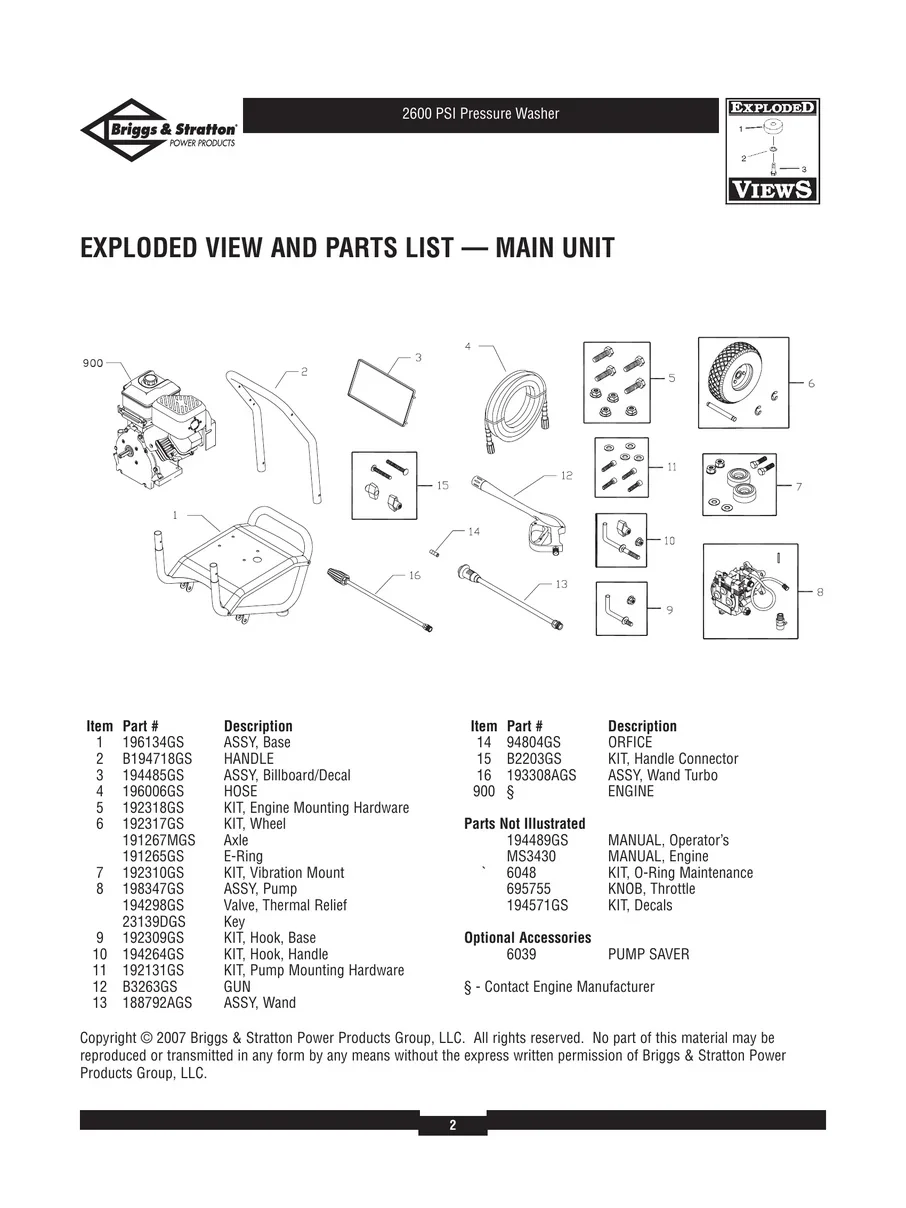 BRIGGS AND STRATTON, 020216, 2007, IPL.2
